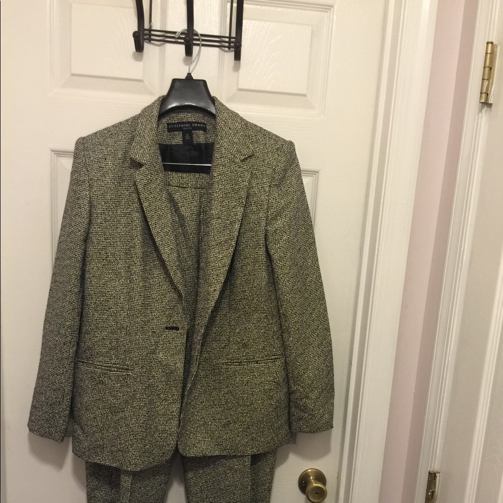 Wool pants suit